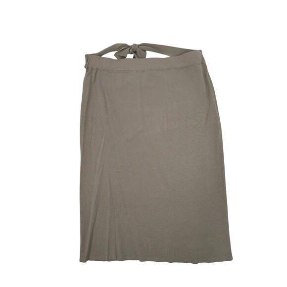 Eloquii Tie Waist Midi Skirt Plus Size 18/20 Oxford Tan Knit Bodycon High Waist - Picture 4 of 12